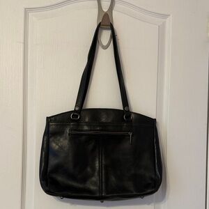 Patricia Nash Black Leather Shoulder Bag